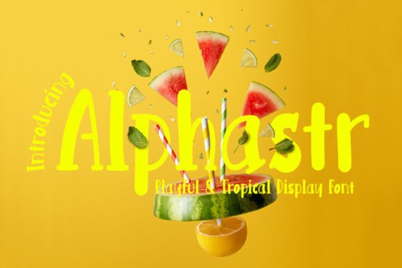 Alphastr: A Tropical Display Font for Handmade Branding