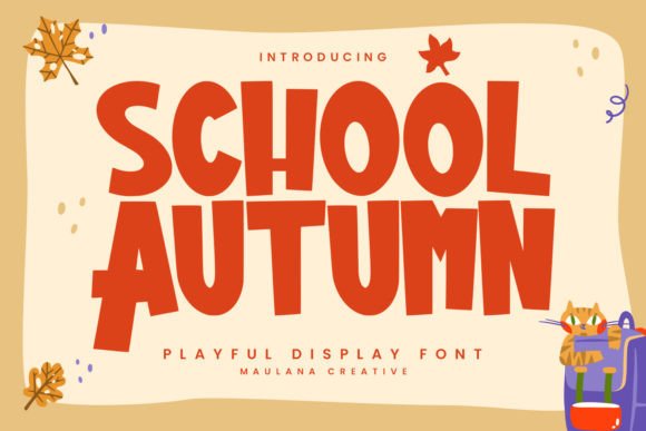 Autumn School: A Playful Modern Display Font for Bold Campaigns