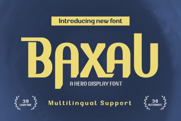 Baxau: Superhero-Themed Display Font for Bold Craft Branding