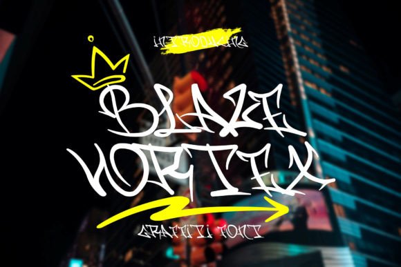 Blaze Vortex: Edgy Graffiti Monoline Font for Urban Branding