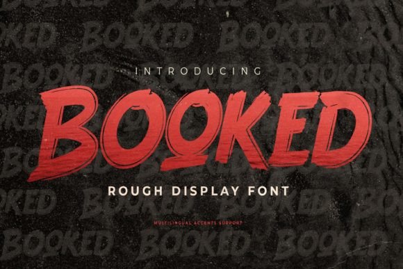 Booked: A Textured Display Font for Polished Brand Identity