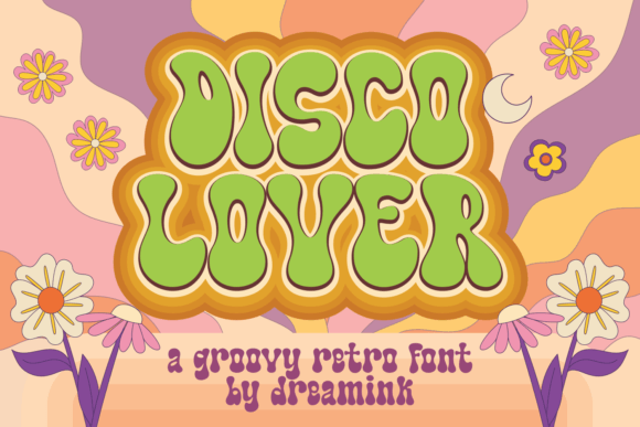 Disco Lover Typeface: Retro Display Font for Handmade Brands