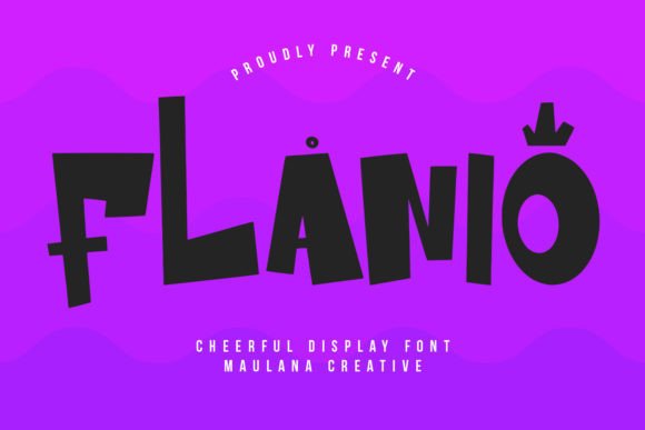 Flanio Typeface: A Modern Cheerful Display Font for Small Business Branding