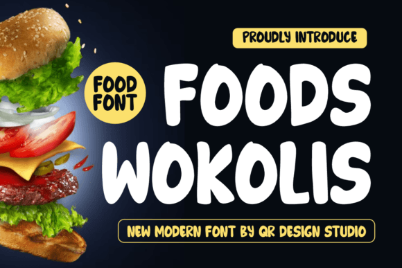 Foods Wokolis: Bold Display Font for Digital Branding