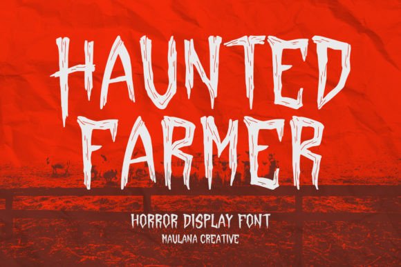 Halloween Product Design with Haunted Farmer Typeface