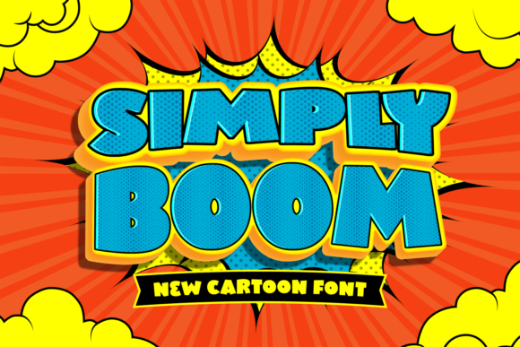 Simply Boom: A Thick Cartoon-Inspired Display Font for Playful Branding