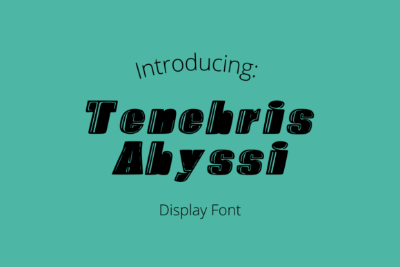 Tenebrys Abyssi: Bold Display Font Download