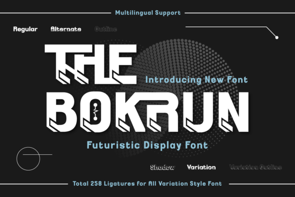 The Bokrun: A Futuristic Display Font for Modern Branding