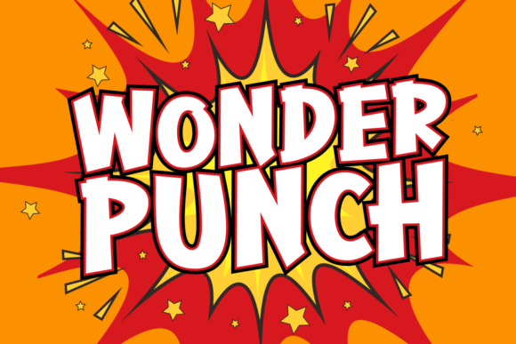 Wonder Punch Typeface: Bold Comic Display for Handmade Goods